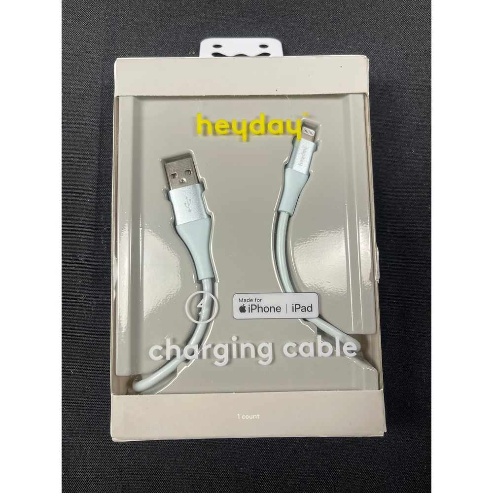 Heyday 4ft USB-A to Lightning Charging Cable Light Blue for iPhone iPad NEW
